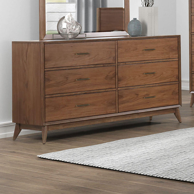 Liberty Furniture Century Modern - 4 Piece Bedroom Set (Queen Platform Bed, Dresser & Mirror, Night Stand) - Light Brown