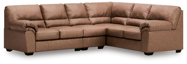 Ashley WillowBend - Caramel - 3-Piece Sectional With RAF Sofa
