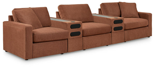Ashley Modmax - Spice - 5-Piece Sectional With 2 Audio System Consoles