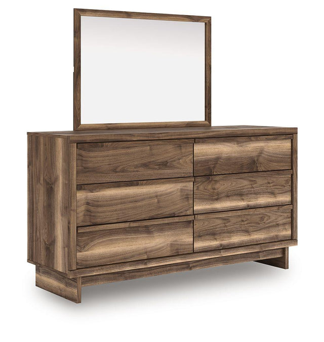 Ashley Chirason - Brown - Six Drawer Dresser And Mirror