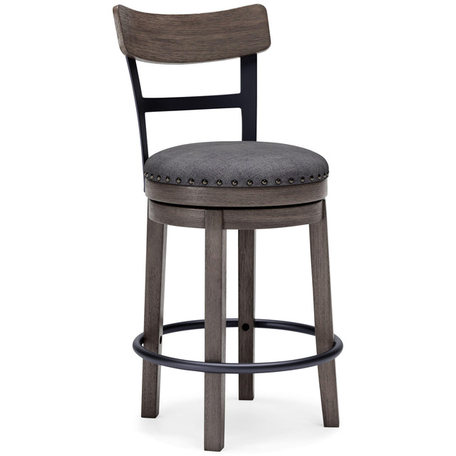 Ashley Caitbrook UPH Swivel Barstool (1/CN) - Gray