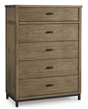 Ashley Tomtyn Five Drawer Chest - Light Brown