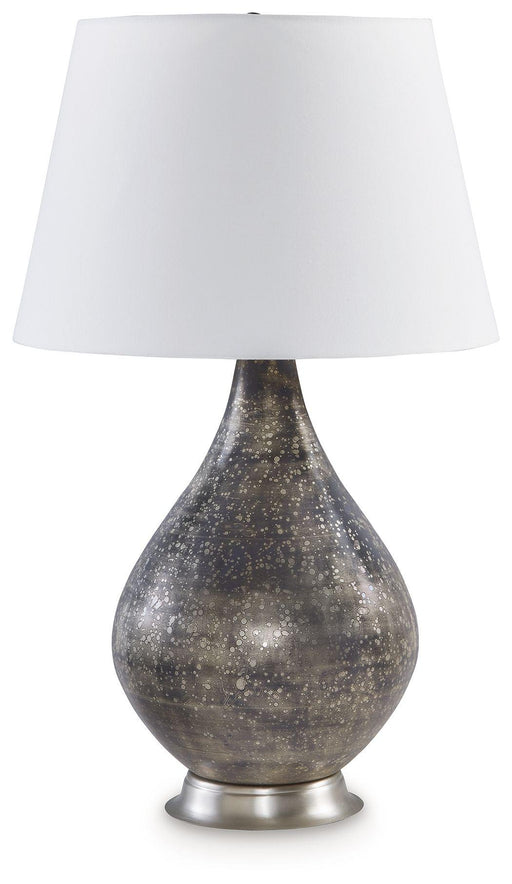 Ashley Bluacy Glass Table Lamp (1/CN) - Antique Gray