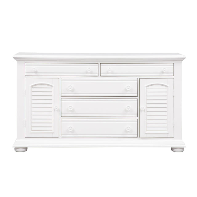 Liberty Furniture Summer House - 2 Door 5 Drawer Dresser - White