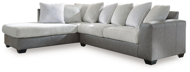 Ashley Clairette Court - Alloy - 2-Piece Sectional With Laf Corner Chaise