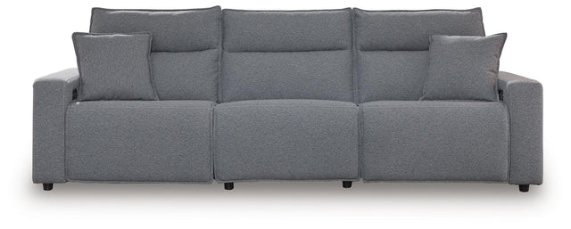 Ashley Modmax - Salt And Pepper - 3-Piece Power Reclining Sectional