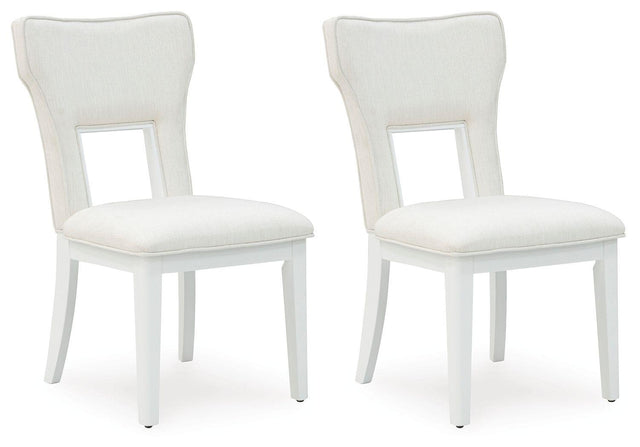 Ashley Chalanna Dining UPH Side Chair (2/CN) - White