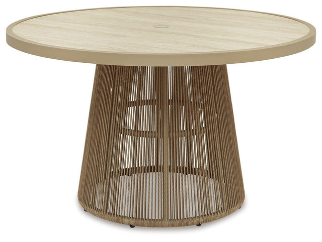 Ashley Orchard Beach - Outdoor Dining Table - Beige