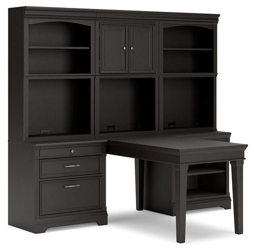 Ashley Beckincreek - Black - Home Office Bookcase Desk With 2 Bookcases