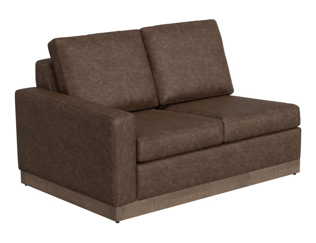 International Furniture Direct Georgia - Sectional Left-Arm Loveseat - Chocolate Brown