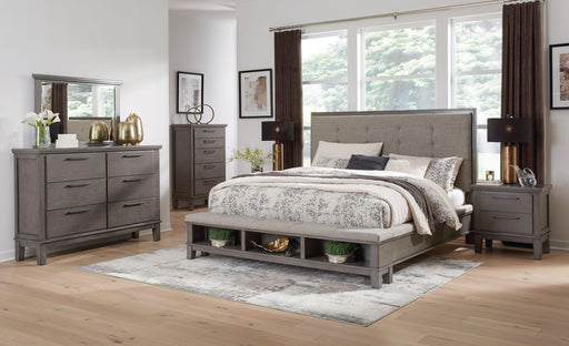 Ashley Hallanden - Gray - 8 Pc. - Dresser, Mirror, Chest, King Panel Bed With Storage, 2 Nightstands