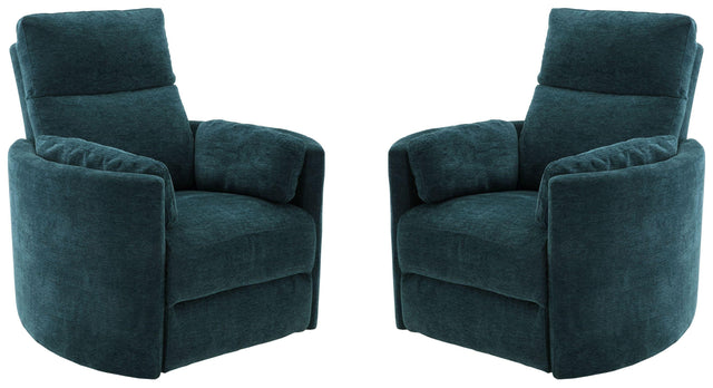 Parker House Radius - Power Swivel Glider Recliner (Set of 2) - Peacock
