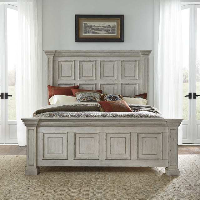 Liberty Furniture Big Valley - California King Panel Bed - Whitestone