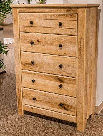 Ashley Makidern Five Drawer Chest - Tan