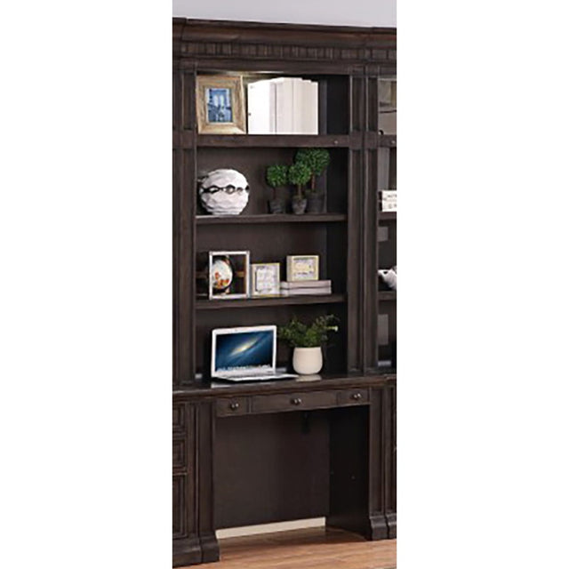 Parker House Washington Heights - In Wall Library Desk and Hutch - Washed Charcoal