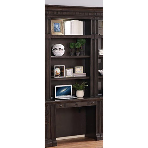 Parker House Washington Heights - In Wall Library Desk and Hutch - Washed Charcoal