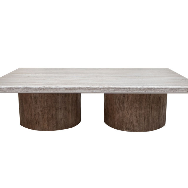 International Furniture Direct Sahara - Deluxe Cocktail Table - Light Cream / Brown Caramel