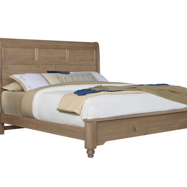 Vaughan-Bassett Vista - King Sleigh Bed - Natural Oak