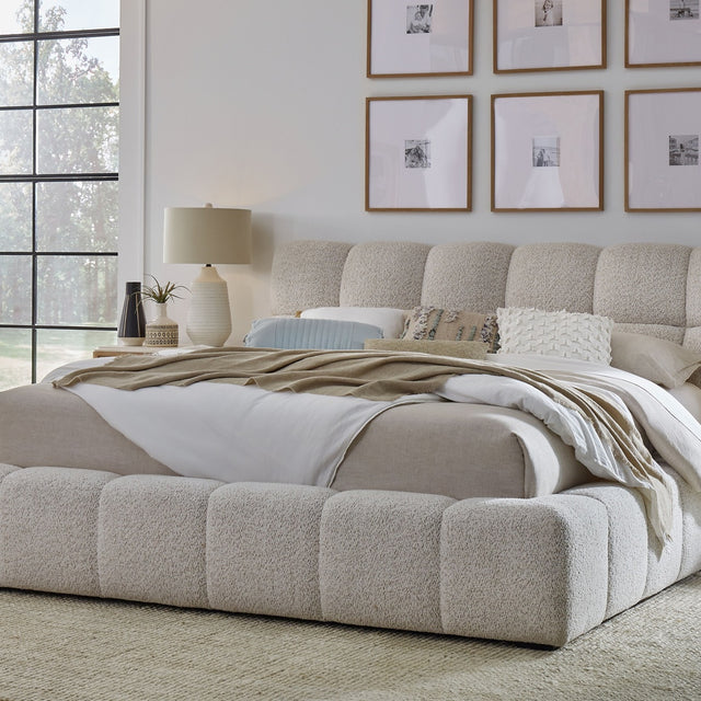 Parker House Escape - Fluffy River Rock King Upholstered Bed - Fluffy River Rock