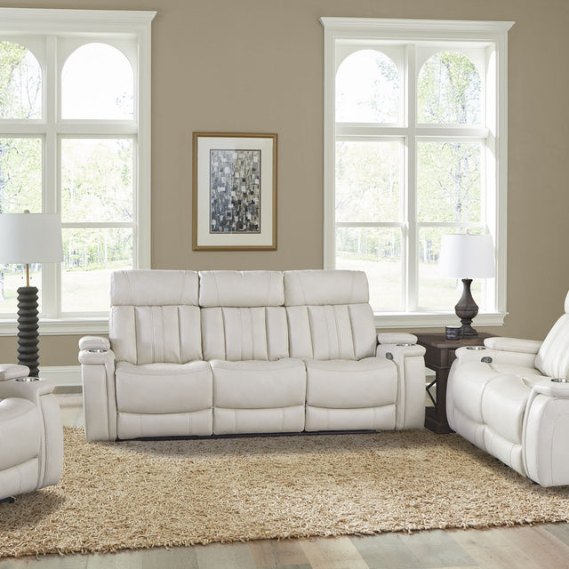 Parker House Royce - Power Reclining Sofa Loveseat And Recliner - Fantom Ivory