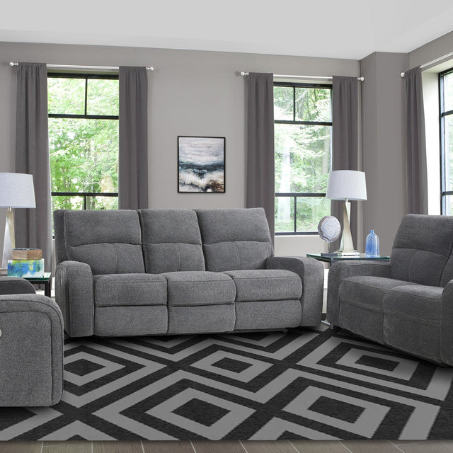 Parker House Polaris - Power Reclining Sofa Loveseat And Recliner - Bizmark Grey