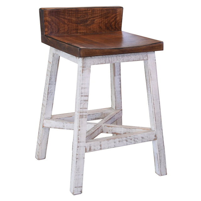 International Furniture Direct Pueblo White - 24" Stool