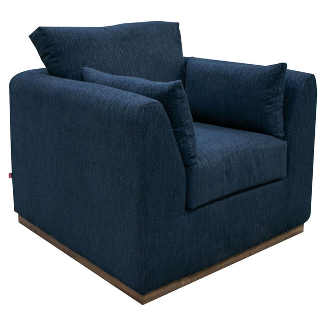 International Furniture Direct Vallarta - Arm Chair - Dark Blue
