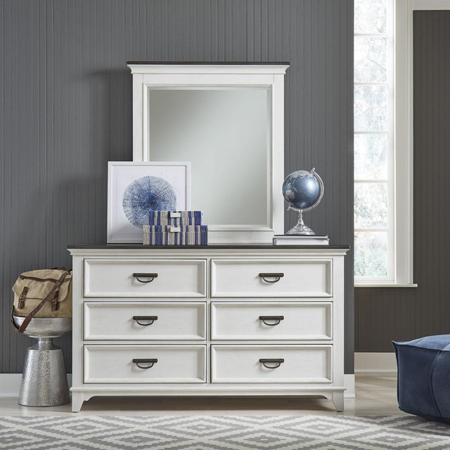 Liberty Furniture Allyson Park - Dresser & Mirror - White - Poplar & Rubberwood Solids