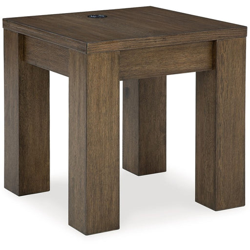Ashley Rosswain Square End Table - Warm Brown