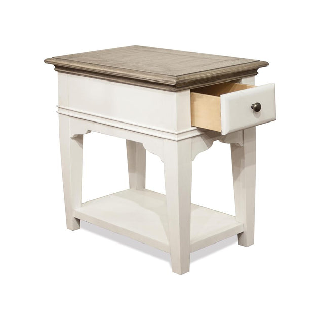 Riverside Furniture Myra - Chairsider - Natural/Paperwhite