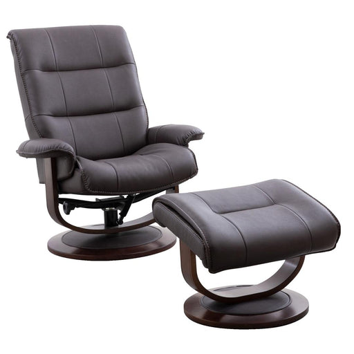 Parker House Knight - Manual Reclining Swivel Chair and Ottoman - Chocolate