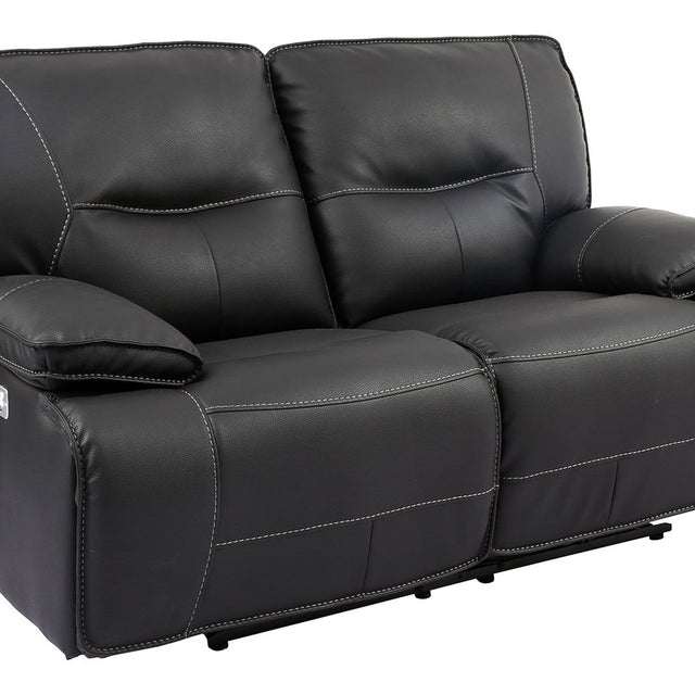 Parker House Spartacus - Power Loveseat - Black