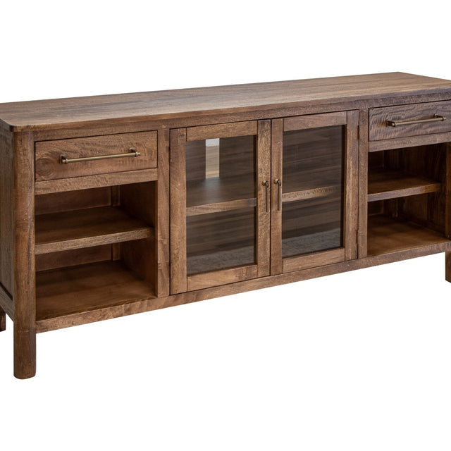 International Furniture Direct Olimpia - TV Stand With 2 Drawers & 2 Doors - Tequila