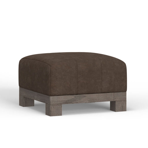 International Furniture Direct Samba - Upholstered Square Ottoman - Hickory