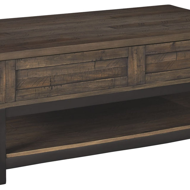 Ashley Johurst Lift Top Cocktail Table - Grayish Brown