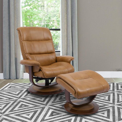 Parker House Knight - Manual Reclining Swivel Chair and Ottoman - Butterscotch