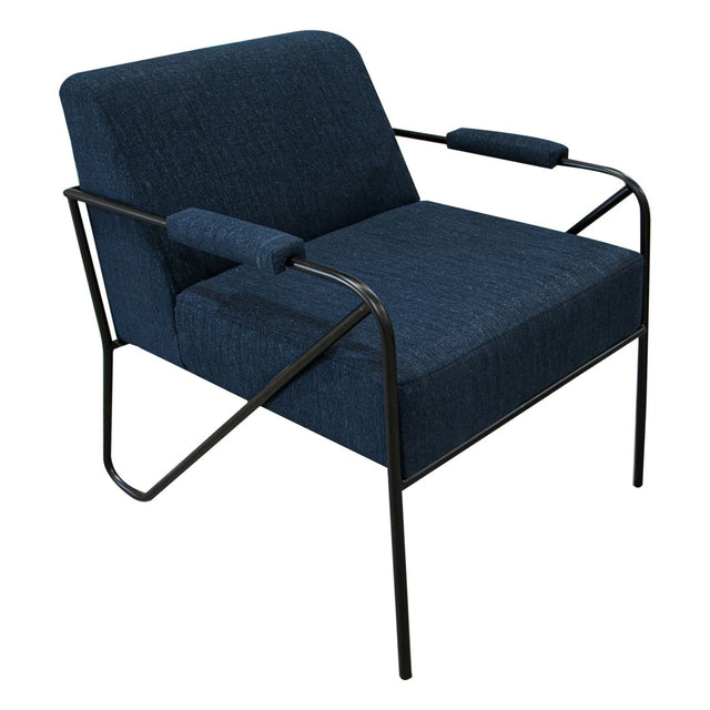 International Furniture Direct Lotus - Arm Chair - Dark Blue