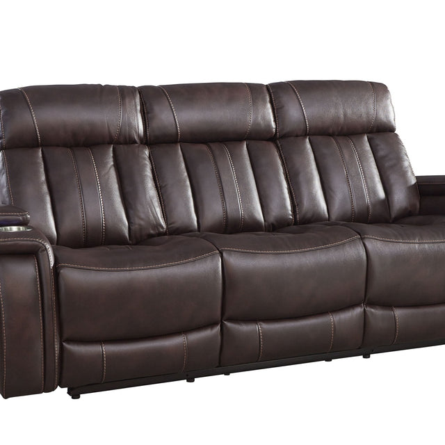 Parker House Royce - Power Drop Down Console Sofa - Fantom Brown