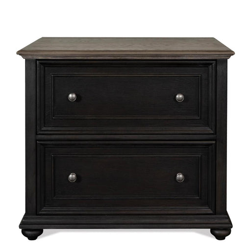 Riverside Furniture Regency - Lateral File Cabinet - Antique Oak/Matte Black