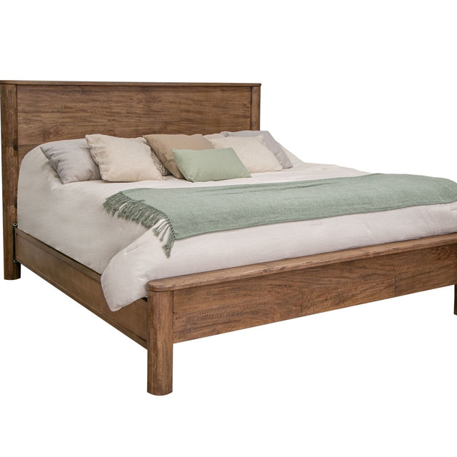 International Furniture Direct Olimpia - King Platform Bed- Tequila / Towny Brown
