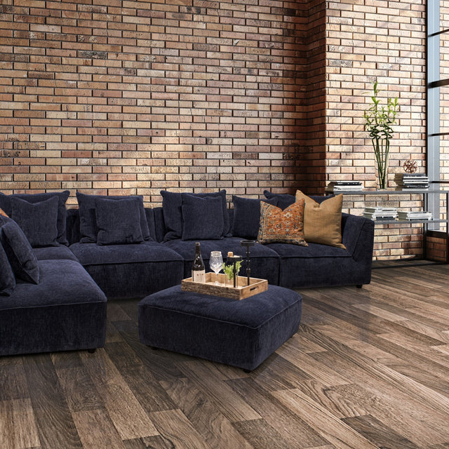 Parker House Recess - 6 Piece Modular Sectional - Reptile Blue