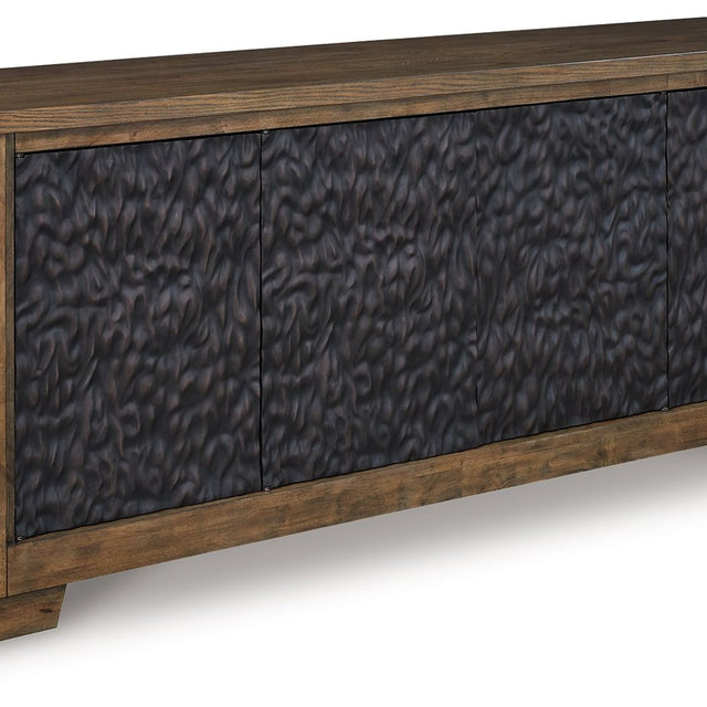 Ashley Rosswain Extra Large TV Stand - Warm Brown