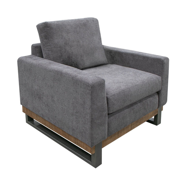International Furniture Direct Mita - Arm Chair - Gray