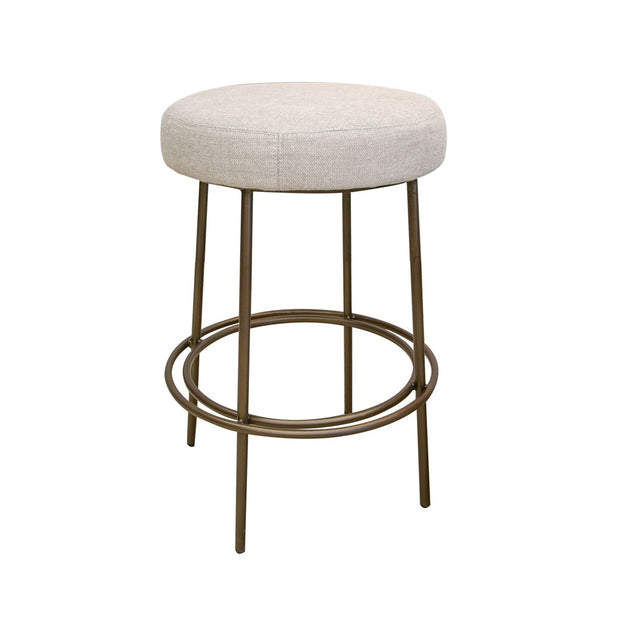 International Furniture Direct Frida - Metal Stool - Beige