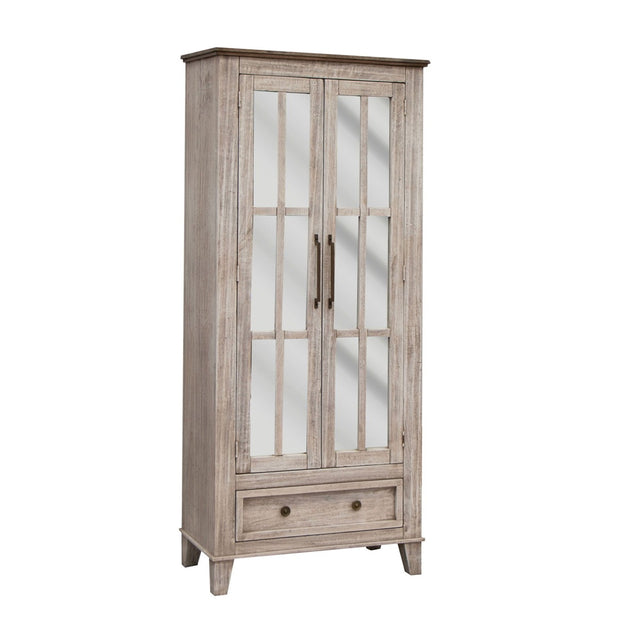 International Furniture Direct Sahara - Cabinet - Light Cream / Brown Caramel