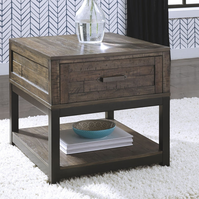 Ashley Johurst Rectangular End Table - Grayish Brown