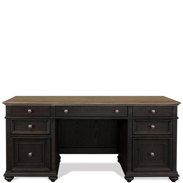Riverside Furniture Regency - Credenza - Antique Oak/Matte Black