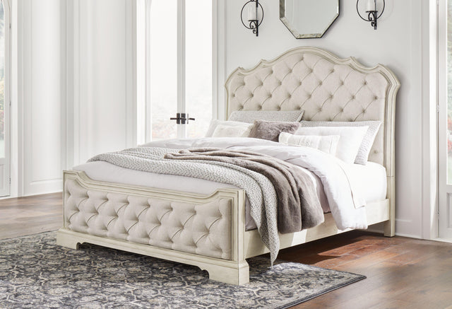 Ashley Arlendyne - Antique White - King Upholstered Bed