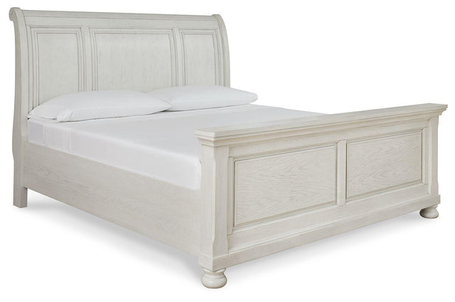 Ashley Robbinsdale - Antique White - King Sleigh Bed