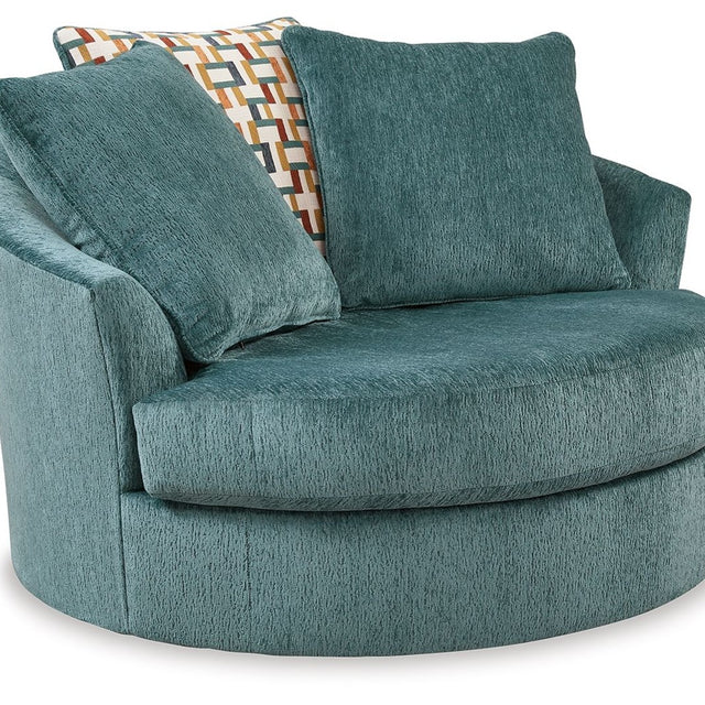 Ashley Laylabrook Oversized Swivel Accent Chair - Teal
